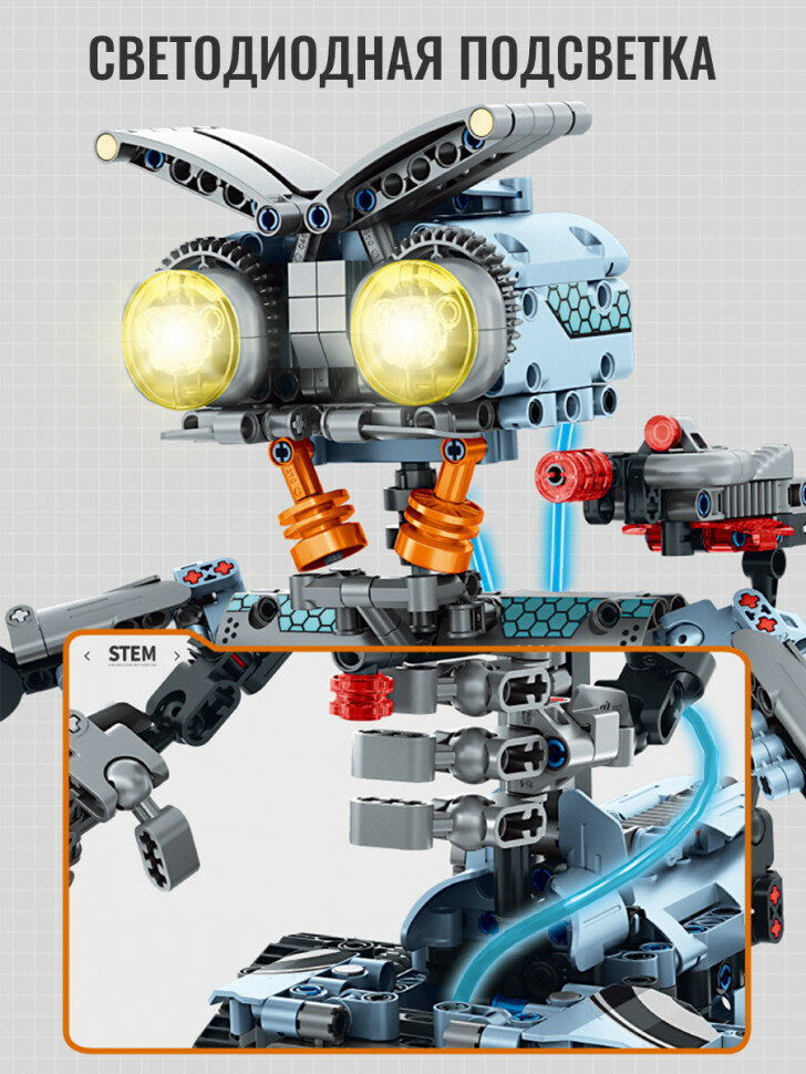 Конструктор iM.Master Программируемый робот с подсветкой (5 в 1) 8063 — фото 1