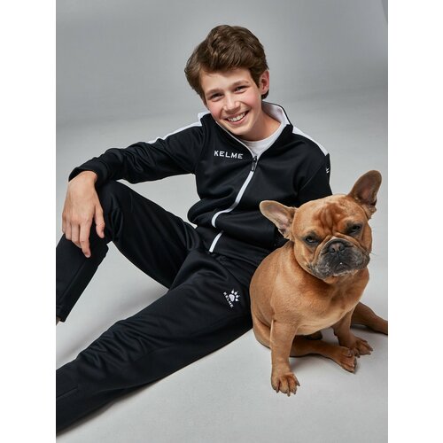 фото Костюм спортивный kelme tracksuit спортивный костюм для мальчика, размер 130, черный