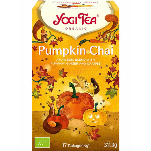 фото Чай в пакетиках yogi tea pumpkin chai, тыквенный чай, 17 пакетиков