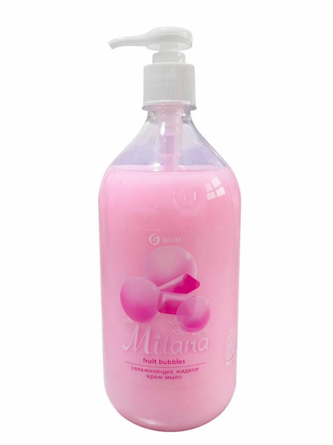 Жидкое мыло Milana с дозатором Fruit Bubbles, увлажняющее, 1000 мл