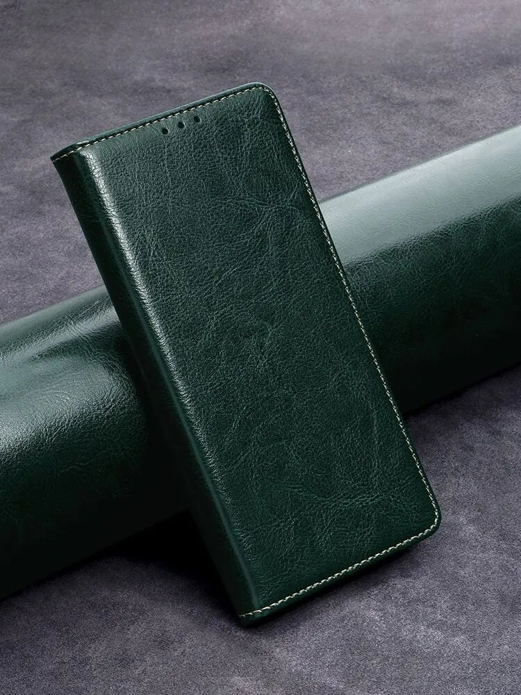 Чехол книжка case на Xiaomi Poco F8 Ultra / Поко Ф8 Ультра из высококачественной натуральной кожи.