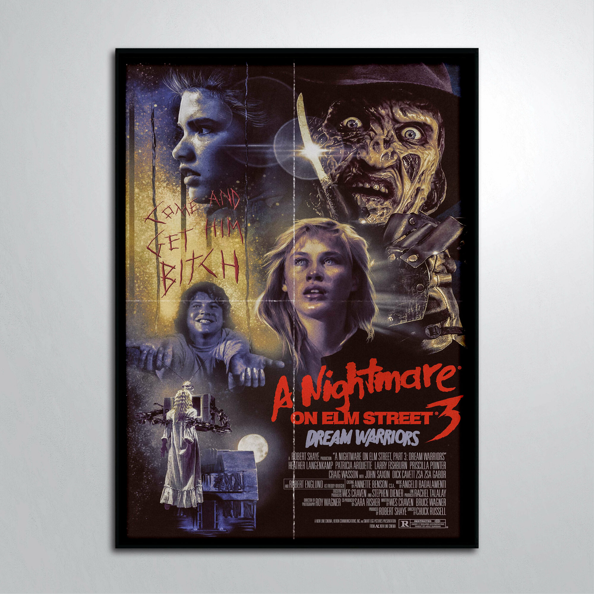 Постер без рамы/Кошмар на улице Вязов Фрэдди Крюгер Винтаж A Nightmare on Elm Street