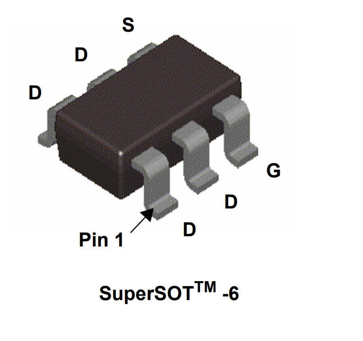 Микросхема FDC638APZ P-Channel MOSFET 20V 4.5A SSOT6
