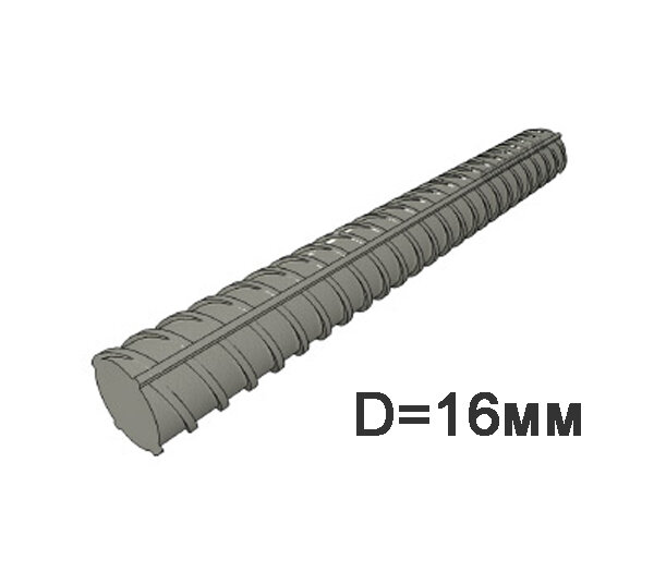 фото Арматура А3 рифлёная Ф16 А500С L=6000мм
