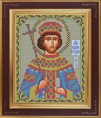 Набор для вышивания бисером Galla Collection Святой Константин, 12х15 см (ND. GC. М220)