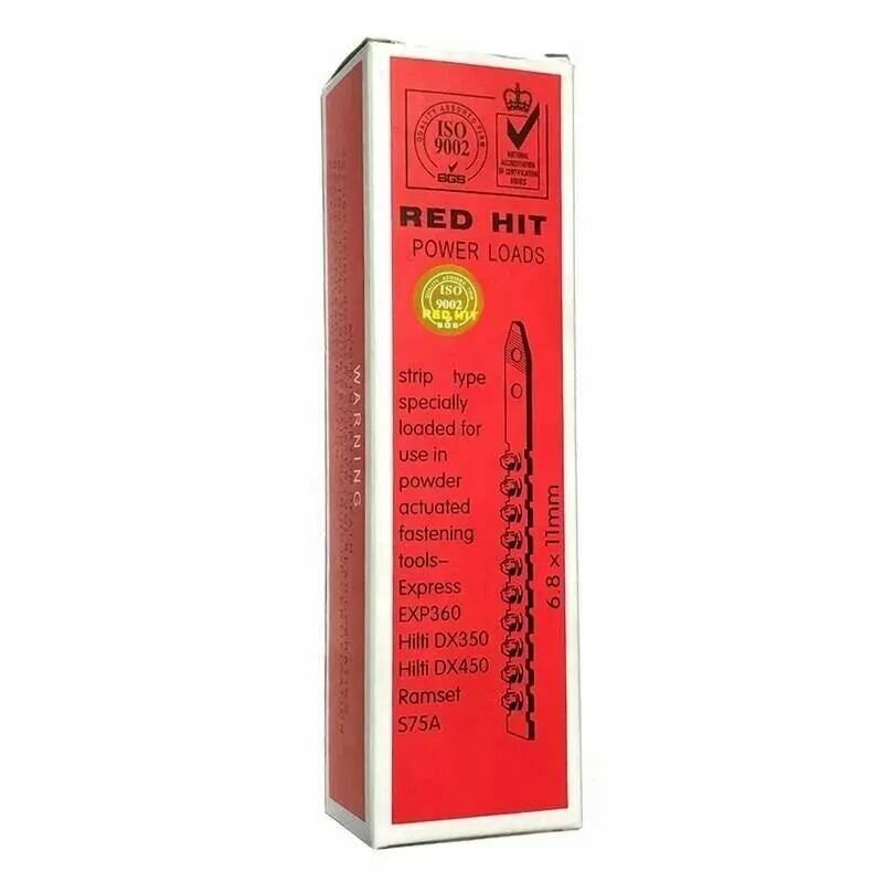 Строительно-монтажные патроны в ленте RED HIT 68/11 красный