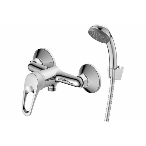 Одноручный смеситель для душа Decoroom DR21056 подарок на день рождения женщине, любимой, маме, бабушке, девушке серебристый