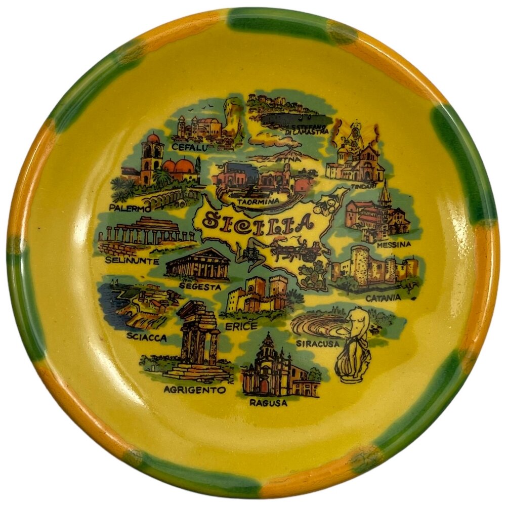 фото Тарелка декоративная "Сицилия" 8 см, 2000-2015 гг, фарфор, Италия