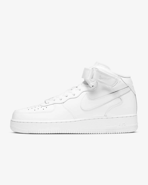 Кроссовки NIKE Air Force 1 07 Mid, размер 45EU/29см, бежевый, белый