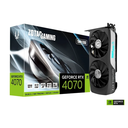 Видеокарта ZOTAC GeForce RTX 4070 Twin Edge 12 ГБ (ZT-D40700E-10M) видеокарта zotac rtx3060 twin edge oc 12gb zt a30600h 10m