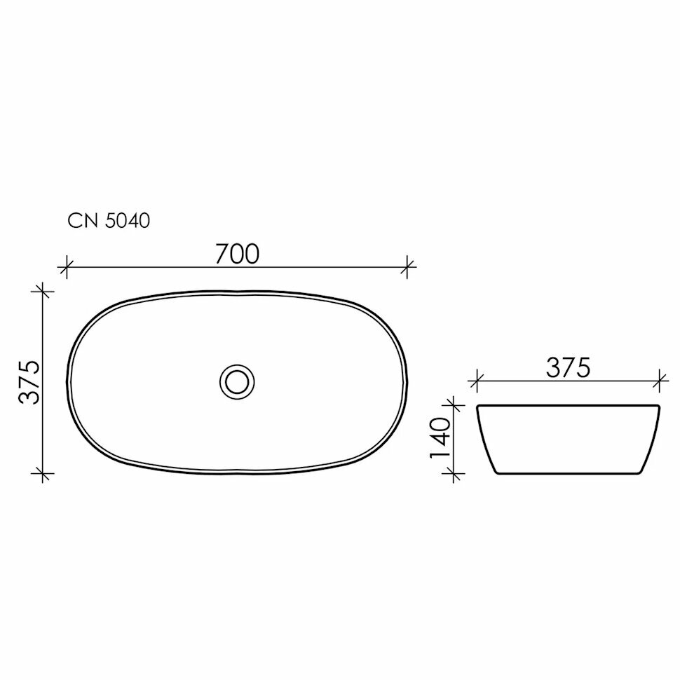 Раковина накладная Ceramicanova Element CN5040 70 см - фотография № 10