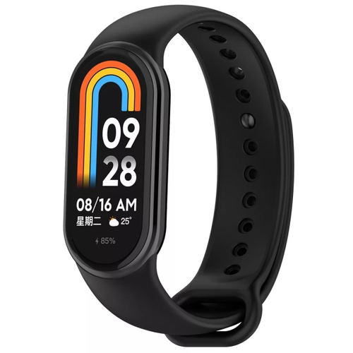 Сменный силиконовый ремешок Red Line для Xiaomi Mi Band 8 Черный