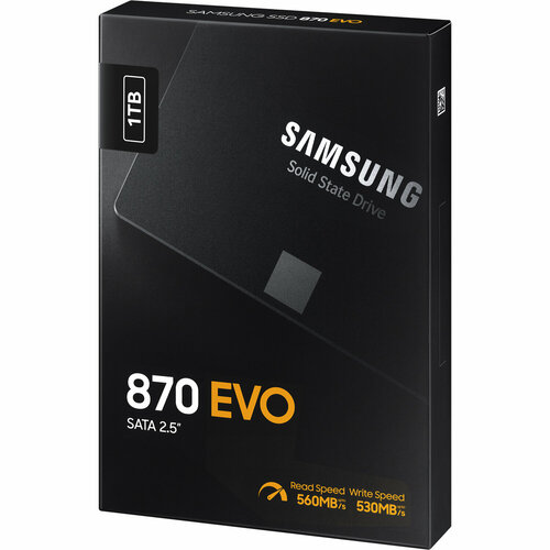 Твердотельные накопители Samsung SSD 870 EVO 1000GB 25 7mm SATA3 3-bit MLC RW 560530MBs IOPs 98 00088 000 DRAM buffer 1024MB TBW 600 D 1596000₽
