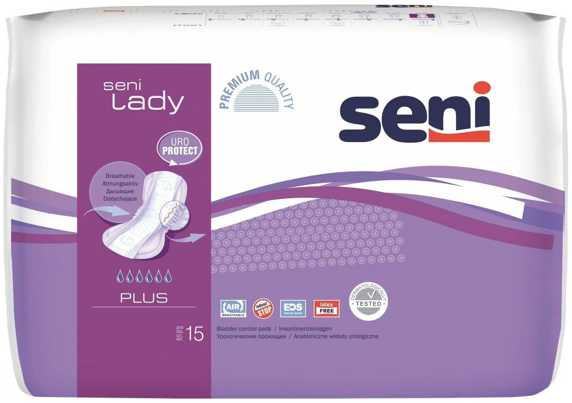 Урологические прокладки для женщин Seni Lady Plus, 6кап, 15 шт
