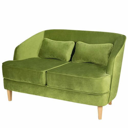 Диван RUTA прямой нераскладной двухместный для кухни прихожей в гостиную комнату детскую студию кабинет велюр зеленый 1400х700х850 39100₽
