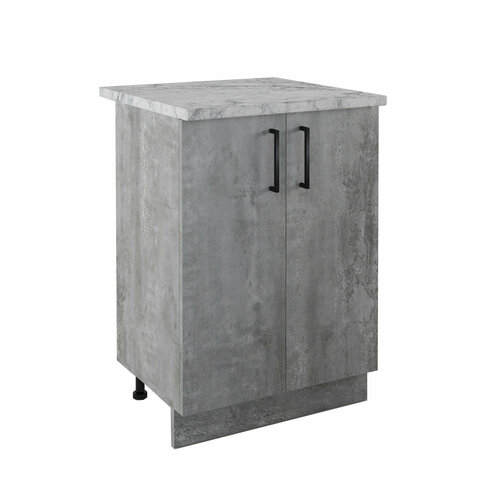 Стол рабочий разделочный EvaGold Цемент светлый для кухни (60*84*43)