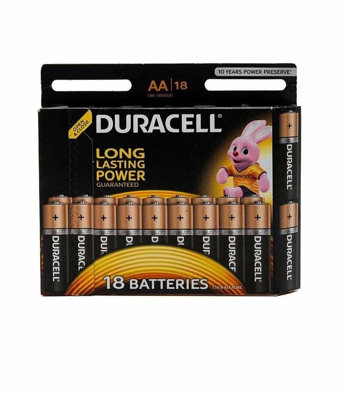 Батарейка Duracell Alkaline MN1500/LR6 АА (комплект из 18 шт)