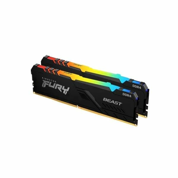 Модуль Kingston 32GB DDR4 3200MHz DIMM FURY Beast Black RGB XMP kit 2x16Gb, CL16, 288-pin 1.35V Non-ECC