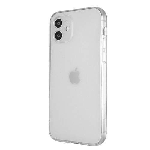 Силиконовый чехол с защитой камеры Mcover на Apple iPhone 12 прозрачный с защитой камеры