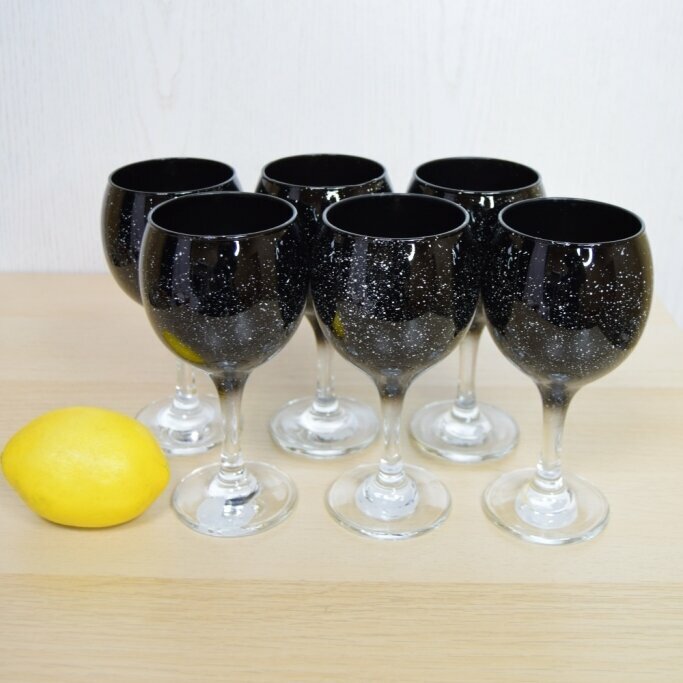 фото Набор бокалов, для вина, для шампанского, Крапле кофе с молоком, 21 см, 190 мл