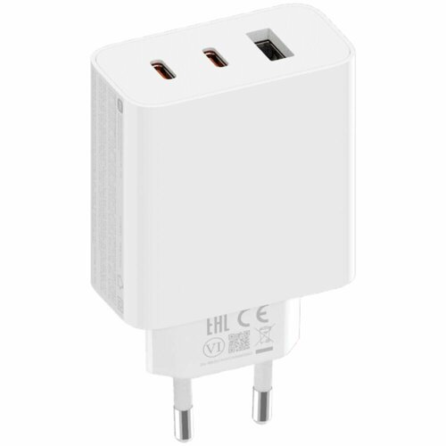 Сетевое зарядное устройство Xiaomi 67W GaN Charger 2C1A USB + 2xType-C белое