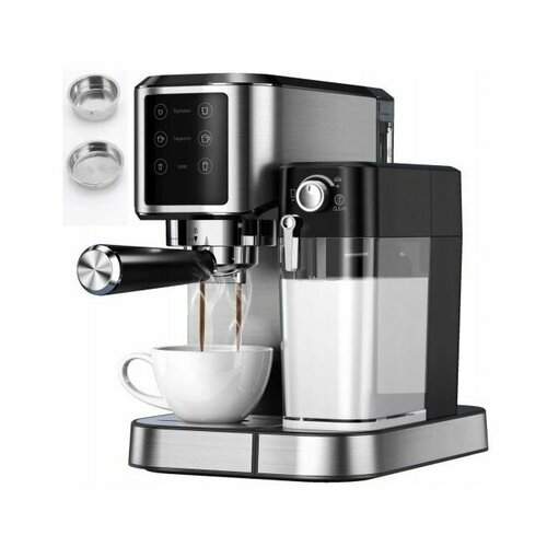 Кофемашина рожковая KERCH Maestro 1350 Вт серебристыйчерный 2937200₽