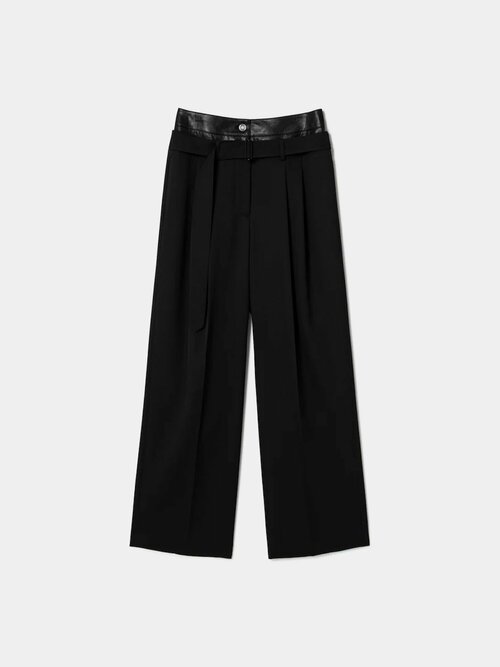 Брюки JUUN.J Double Waisted Pants, размер XS, черный