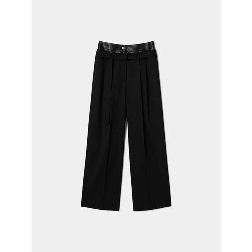 Брюки  JUUN.J Double Waisted Pants, размер XS, черный