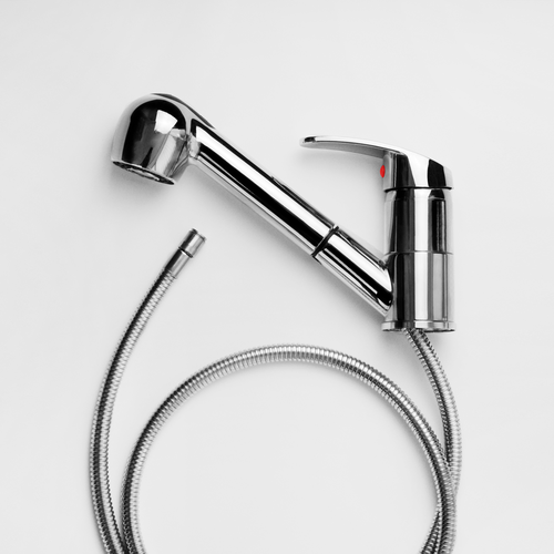 Смеситель кухонный Faucet Line FL-MV01-210 с выдвижным изливом латунь