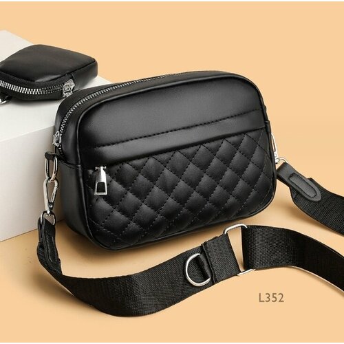 фото Сумка , фактура стеганая, черный style for you