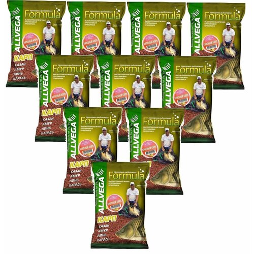 фото Прикормка allvega "formula red carp" (красный карп) набор 10 штук по 0.9 кг