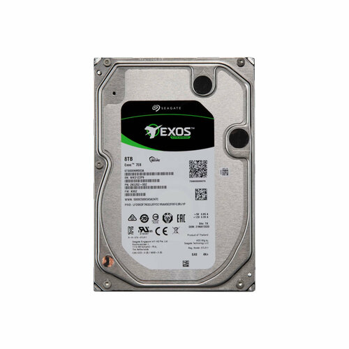 Жесткий диск HDD Seagate SAS 8Tb Exos 12Gbs 7200rpm 256Mb 1 year warranty replacement ST8000NM018B 2216800₽