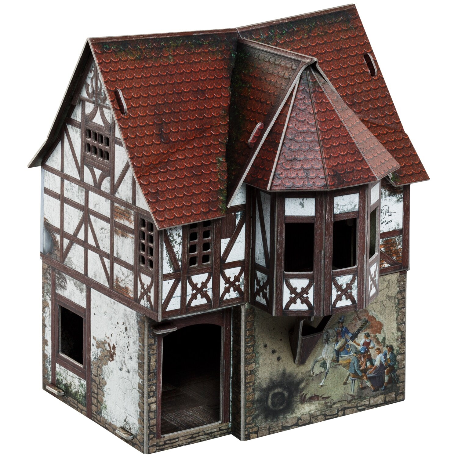 Сборная модель Умная Бумага "Игра без правил", Заброшенный дом, картон, 29 деталей, от 7 лет