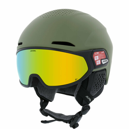 Шлем с визором ALPINA Alto Q-Lite Olive Matt (см:55-59)