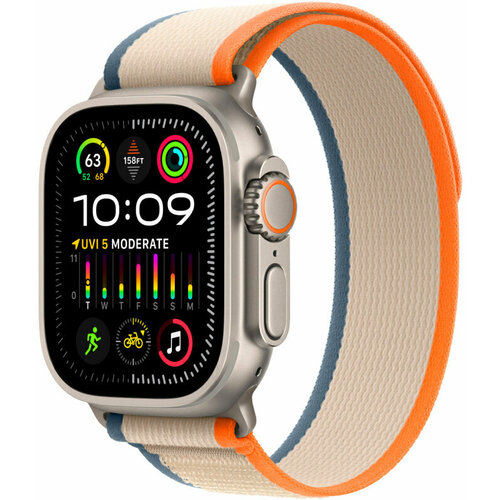 Часы Apple Watch Ultra 2 Titanium Case with Orange/Beige Trail Loop S/M