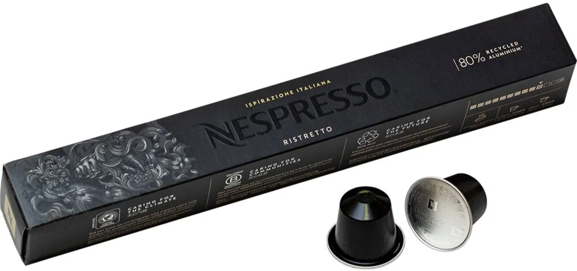 Капсулы для кофемашины Nespresso Ispirazione Ristretto Italiano, 10 кап. в уп, 10 уп.