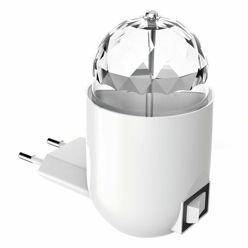 Светильник-проектор светодиодный gauss 4вт rgb disco фиксированная проекция белый 1885₽