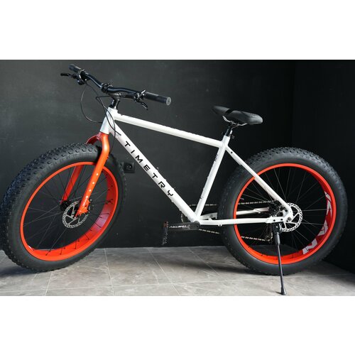 фото Велосипед фэтбайк fatbike time try tt222/8s 26" алюминиевая рама 19" гидравлический тормоз, белый