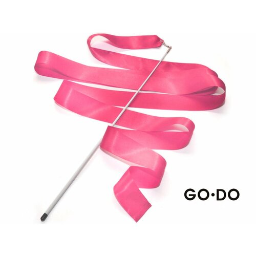 Лента гимнастическая розовая с палочкой, 6 метров
