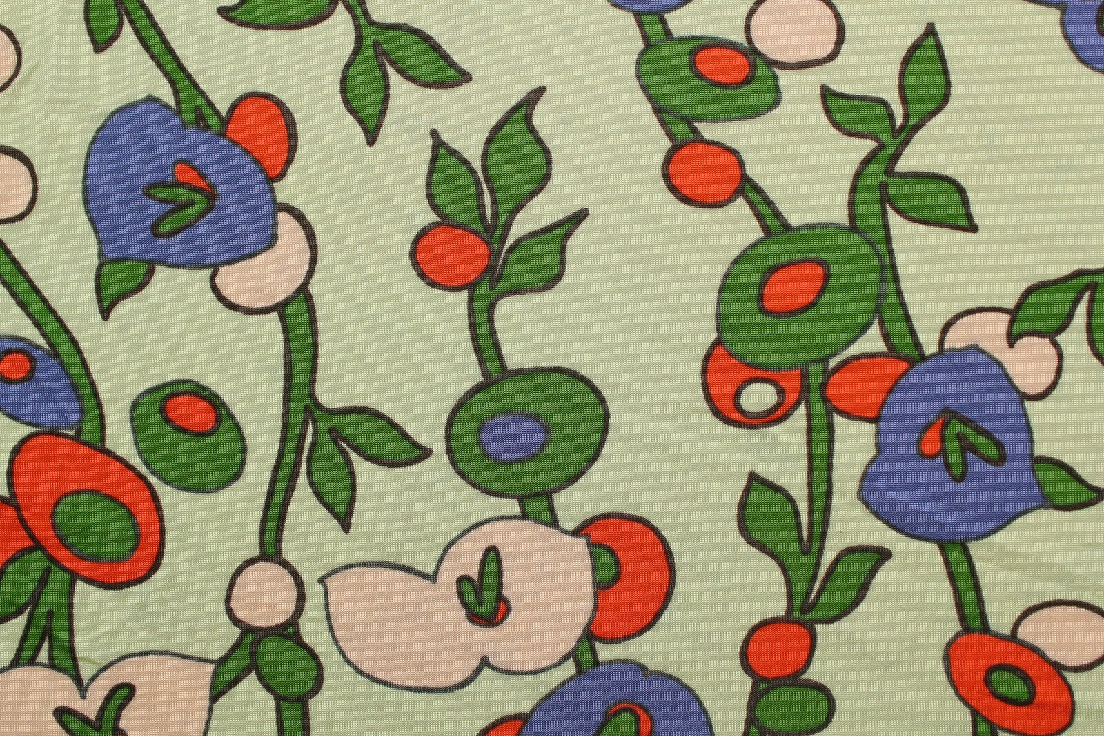 Ткань Трикотаж-стрейч цветочный рисунок, ш140см, 0,5 м