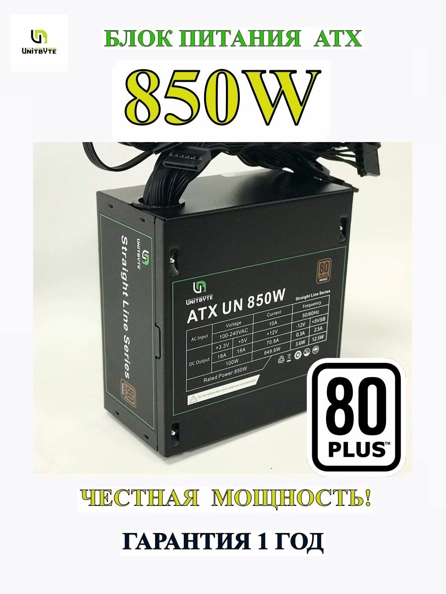 Блок питания 850W 80+