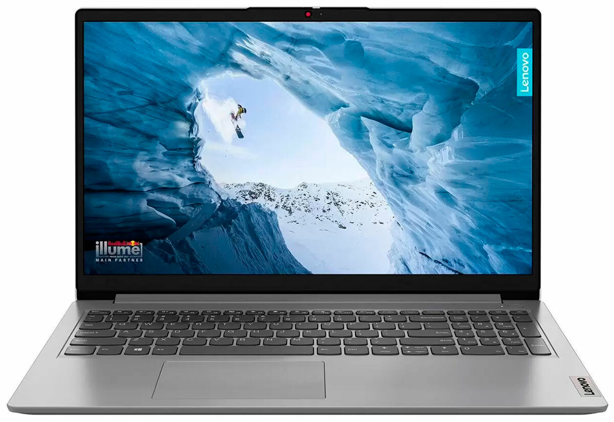 Ноутбук для работы и учебы Lenovo 15.6" IdeaPad 1 Intel Cel-N4020/8Gb/256SSD/VGA int/noOS/IPS/Grey/82V700CURK