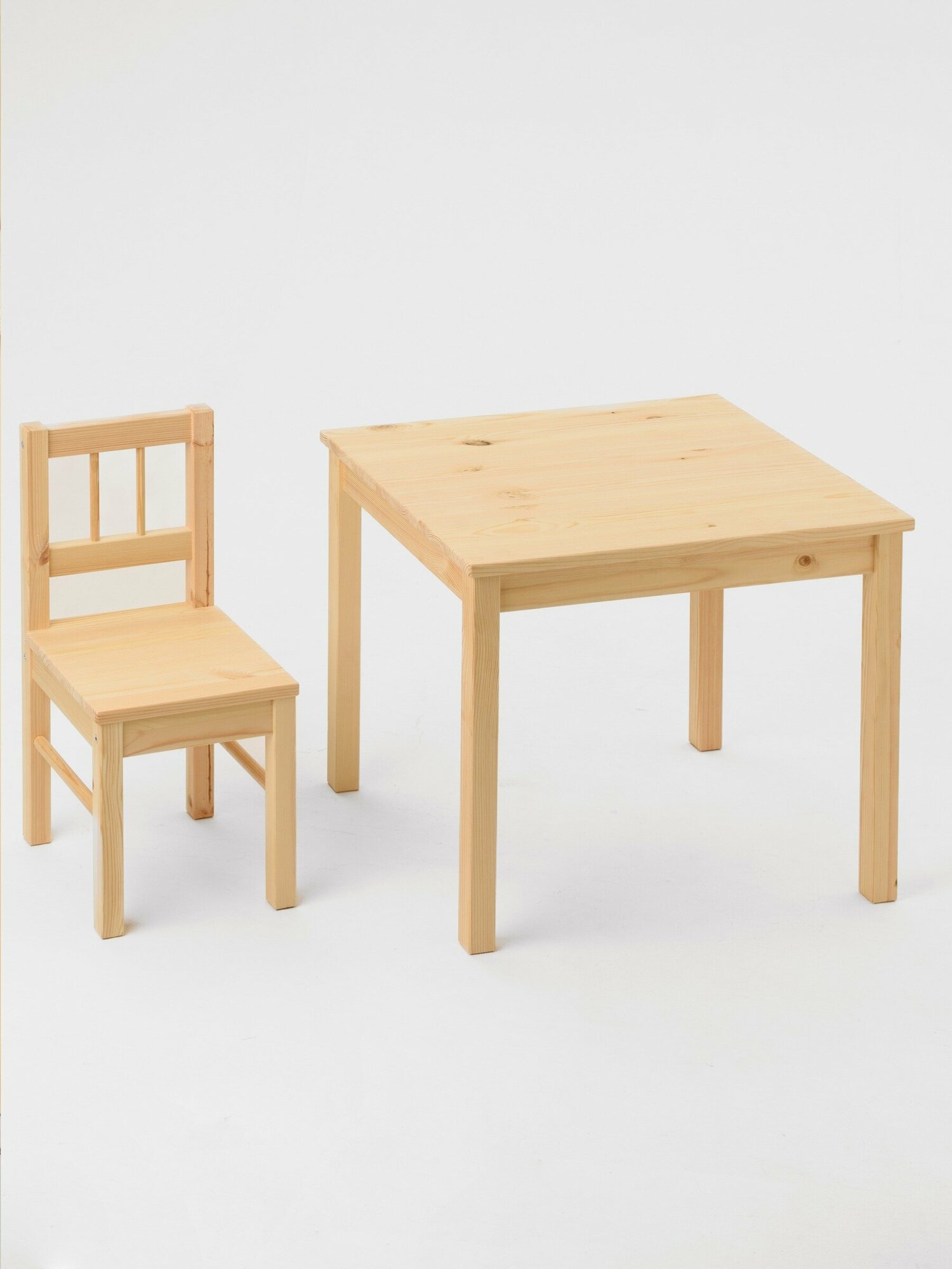 Детский стол и стул MALUM (свала в икеа), комплект мебели, массив сосны