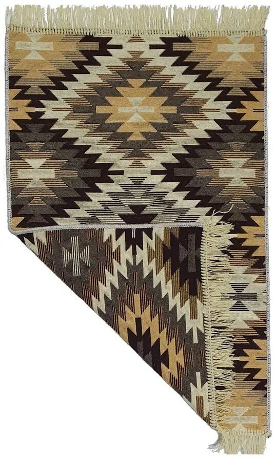 Коврик Kilim GOLD 60x120 см, коричневый/бежевый