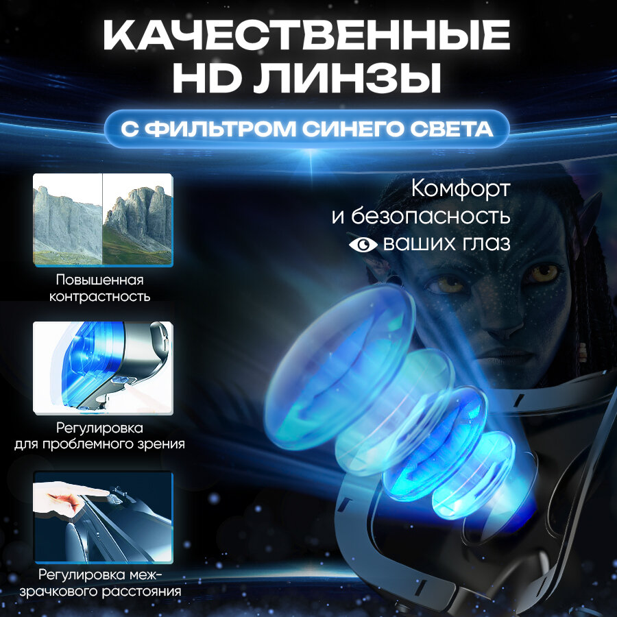 Очки виртуальной реальности для смартфона с игровым геймпадом