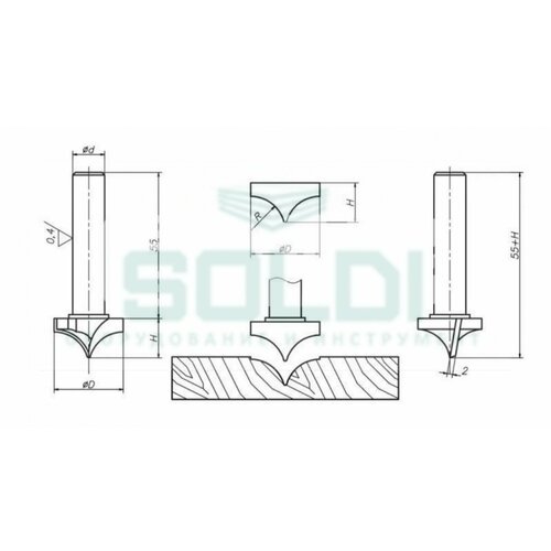 Фреза 0510-12 R6 ТСТ