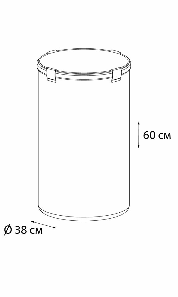 Корзина для белья серая 80 л