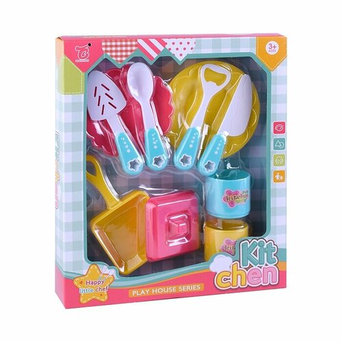 Набор игрушечной посуды Oubaoloon Маленький шеф, 10 предметов, в коробке (351C) набор игрушечной посуды oubaoloon 20 предметов в коробке yy 167