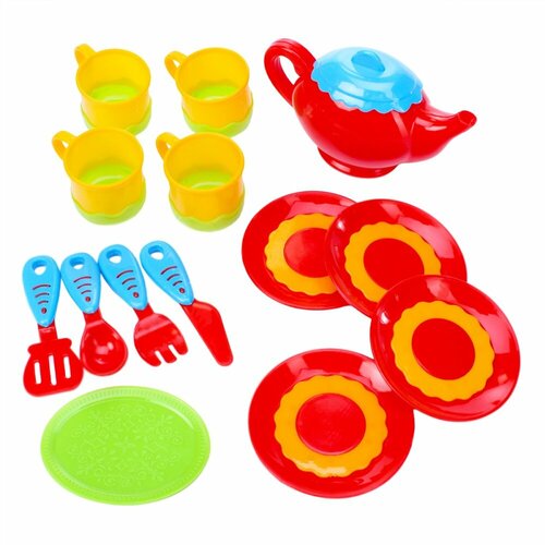 Набор игровой посуды TOY MIX My Kitchen, 13 предметов, в сумке (KMP 211) набор игрушечной посуды и еды в чемоданчике время чаепития из 16 предметов