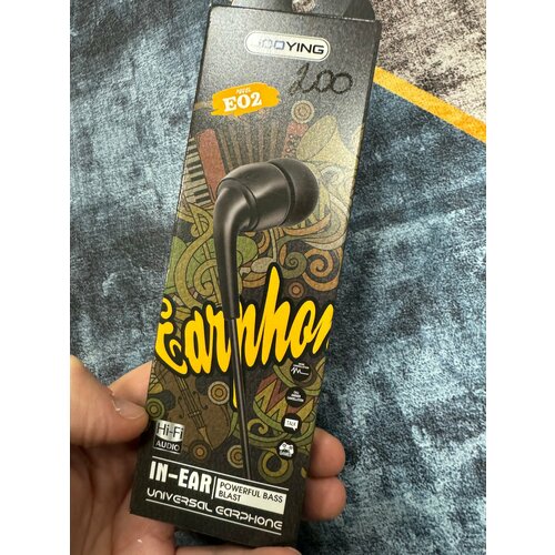 Проводные наушники капельки с микрофоном Jooying E02 98 Дцб 130см 32 Ом разъем 35мм для старых телефонов магнитолы радио MP3-плеера VR- 588₽